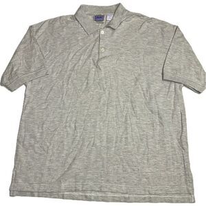 Blue Pointe Solid Gray Plain‎ Polo Shirt Men's Size XL Vintage